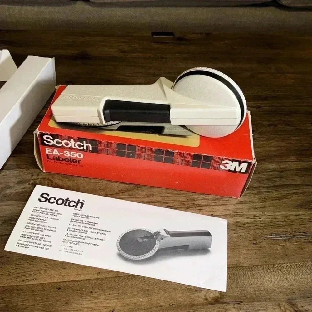 Vtg SCOTCH 3M ea-350 labeled label gun original box